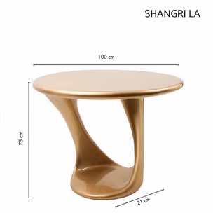 Stół okrągły SHANGRI LA 100 cm - złoty