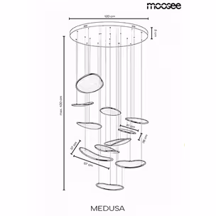 MOOSEE Lampa wisząca MEDUSA - złoty