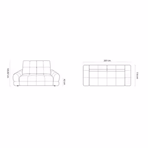 Sofa 3-osobowa TOLLO 3E z wysuwanym siedziskiem