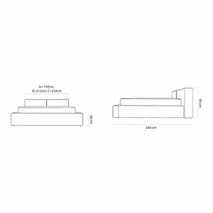 Łóżko z pojemnikiem DOHA 140x200