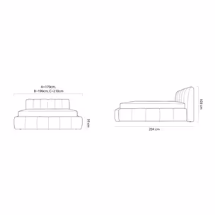 Łóżko z pojemnikiem LUNDA 160x200