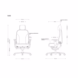 Fotel biurowy TURBO - czarny TW-AE-01H