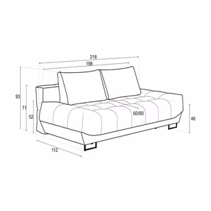 Sofa 3-osobowa rozkładana VENICE