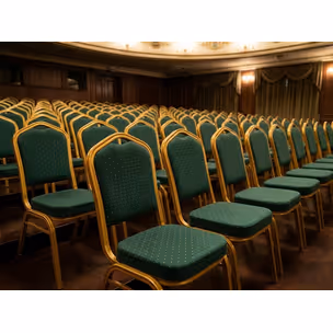 Krzesło bankietowe/konferencyjne HEKATE - zielony/złoty