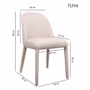 Krzesło tapicerowane TUYA - beżowy
