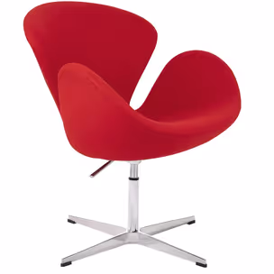 Fotel obrotowy SWAN PREMIUM regulowany - czerwony