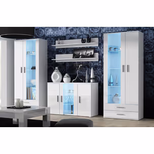 Komoda SIMPLE 3D - biały połysk