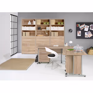 Biurko PRIMA 120 - dąb sonoma/biały