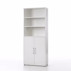 Regał z drzwiami PRIMA 5 (221/89 cm) - biały