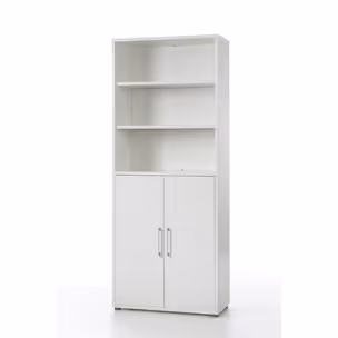 Regał z drzwiami PRIMA 5 (221/89 cm) - biały