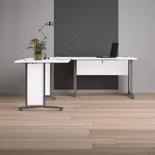 Biurko narożne PRIMA 230x200 - biały