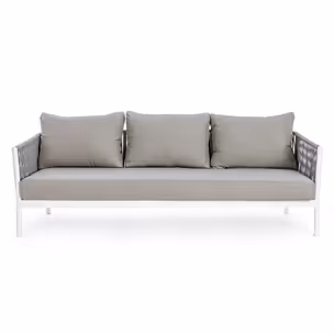 Sofa ogrodowa FLORENCIA - biały/szary