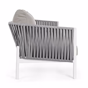 Sofa ogrodowa FLORENCIA - biały/szary