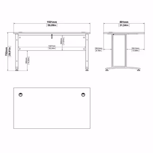 Biurko narożne PRIMA 230x200 - dąb sonoma/biały