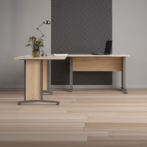 Biurko narożne PRIMA 230x200 - dąb sonoma/biały