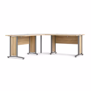 Biurko narożne PRIMA 230x200 - dąb sonoma/biały