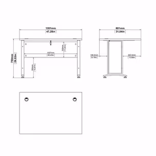Biurko narożne PRIMA 230x200 - dąb sonoma/biały
