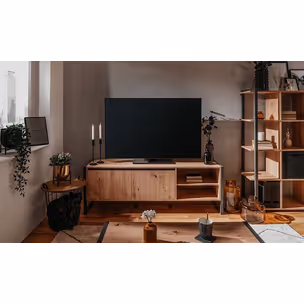 Szafka RTV 2-drzwiowa DENVER - dąb artisan/antracyt