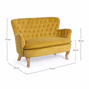 Sofa ORLINS - musztardowy