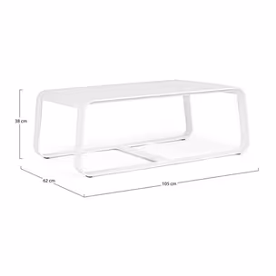 Stolik kawowy MERRIGAN 105x62 - biały
