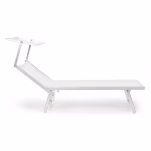 Leżak ogrodowy CROSS WHITE - biały