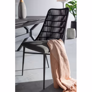 Krzesło ogrodowe TABLITA CHARCOAL - czarny/szary