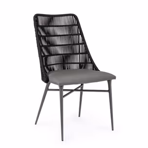 Krzesło ogrodowe TABLITA CHARCOAL - czarny/szary