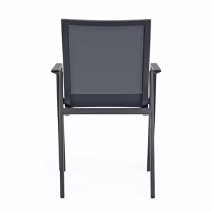 Krzesło ogrodowe z podłokietnikami KRION CHARCOAL - antracyt