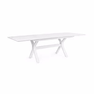 Stół ogrodowy rozkładany KENYON WHITE 180/240x100 - biały