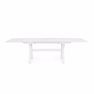 Stół ogrodowy rozkładany KENYON WHITE 180/240x100 - biały