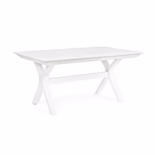 Stół ogrodowy rozkładany KENYON WHITE 180/240x100 - biały