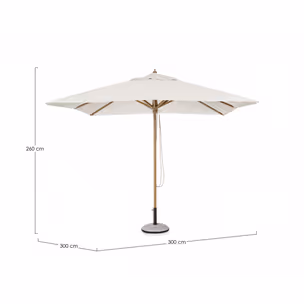 Parasol ogrodowy ECLIPSE 3x3 - naturalny
