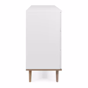 Komoda GÖTEBORG 3S 80 cm - biały mat/dąb sonoma