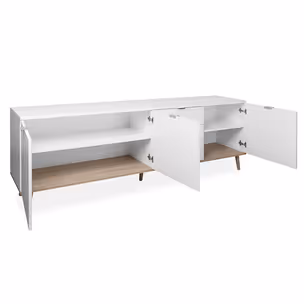 Komoda GÖTEBORG 3D3S 200 cm - biały mat/dąb sonoma