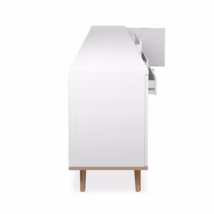 Komoda GÖTEBORG 3D3S 200 cm - biały mat/dąb sonoma