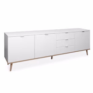 Komoda GÖTEBORG 3D3S 200 cm - biały mat/dąb sonoma