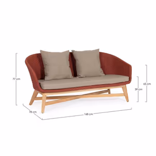 Sofa ogrodowa COACHELLA - szkarłatny