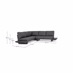 Sofa ogrodowa INFINITY - grafitowy