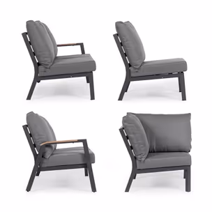 Sofa ogrodowa JACOB - szary/antracyt
