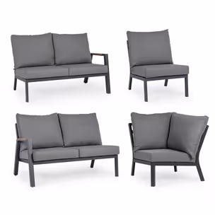 Sofa ogrodowa JACOB - szary/antracyt