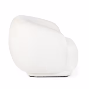 Niski fotel TECLA WHITE - biały