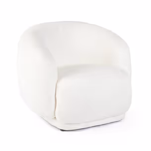 Niski fotel TECLA WHITE - biały