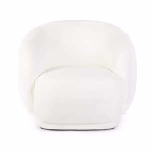 Niski fotel TECLA WHITE - biały