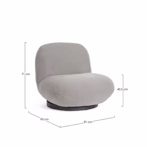 Fotel obrotowy MARGOT GREY - szary