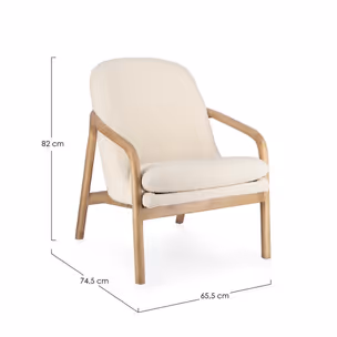 Fotel ELAIDE PURE - kremowy