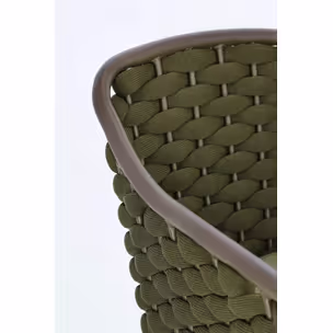 Krzesło ogrodowe EVERLY OLIVE - zielony/czarny