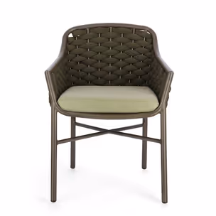Krzesło ogrodowe EVERLY OLIVE - zielony/czarny