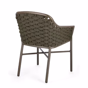 Krzesło ogrodowe EVERLY OLIVE - zielony/czarny