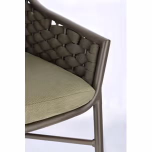 Krzesło ogrodowe EVERLY OLIVE - zielony/czarny