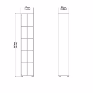 Regał SIGN 40 cm - ciemny szary/jackson hickory